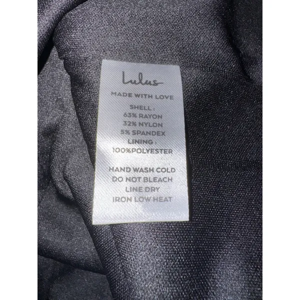Lulus Black Off The‎ Shoulder Bodycon Dress Front Slit XS NEW - Image 9