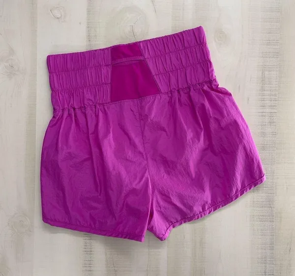 FREE PEOPLE MOVEMENT the way home smocked shorts workout pink M travel - Image 4
