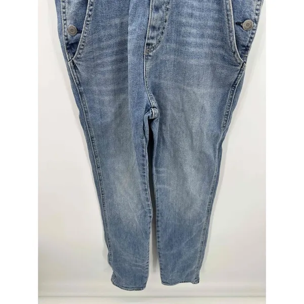 Gap Womens XS Denim Overalls‎ Medium Wash Open Back Relaxed 90s Y2K Bib Jeans - Image 5
