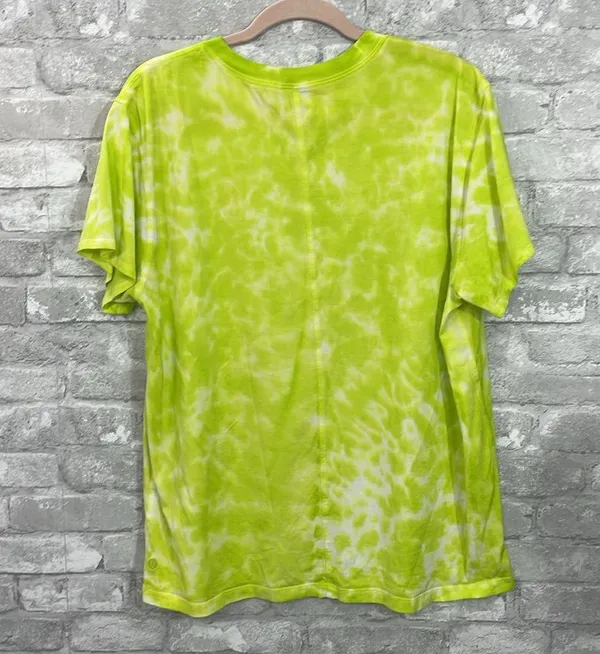 Lululemon All Yours Cotton T-Shirt *Tie Dye Marmoleado Tie Dye Eccentric Lime - Image 4