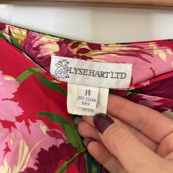 Vintage 90s bright floral wrap skirt - Image 4