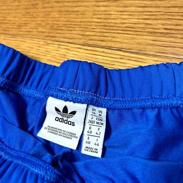 Three Stripe Roller Derby Shorts Womens Size Medium Royal Blue Black - Image 4