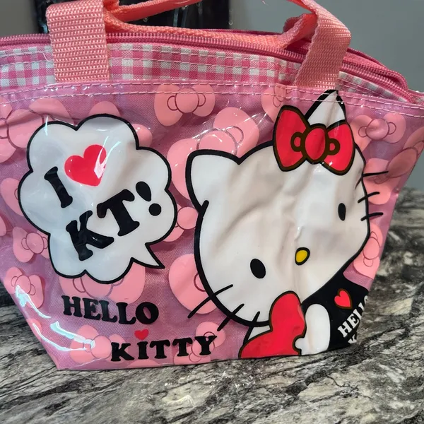 Hello Kitty Pink and White Cosmetic Case - Image 4