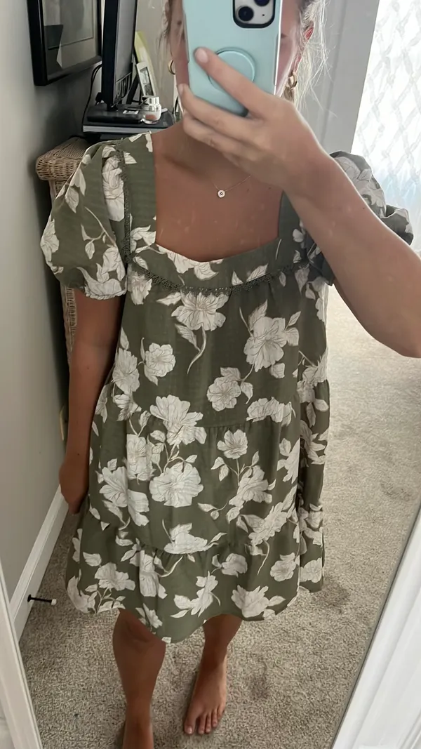 Blu Pepper Floral Puff Sleeve Dress - Image 3