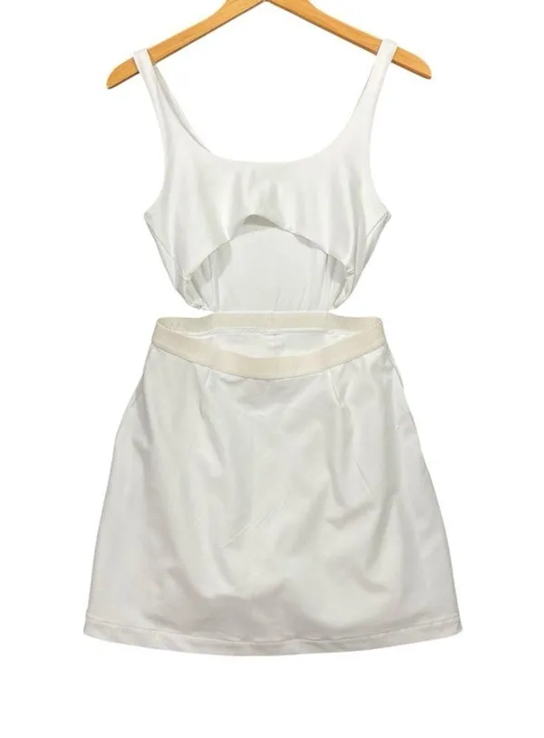 Outdoor Voices $108 white cutout court tennis athletic dress M - Image 11