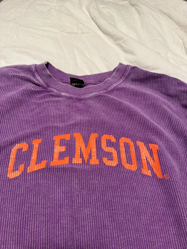 Clemson ribbed crewneck Purple Size L - Image 2