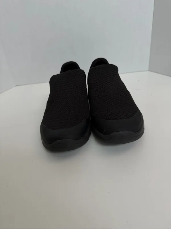Skechers Loafer Sneaker Work Slip Resistant Air Cooled Memory Foam Comfort Black - Image 2