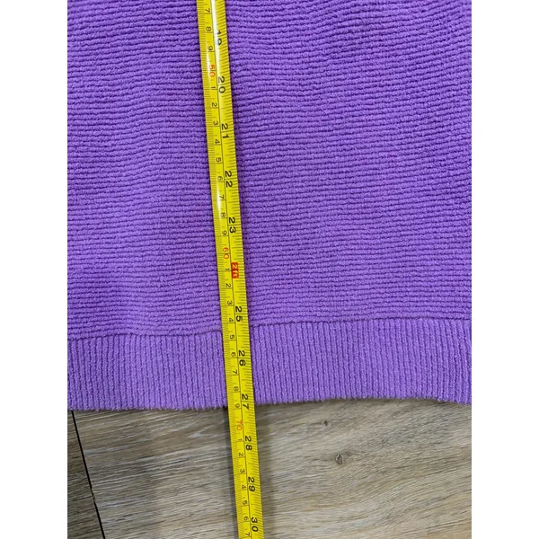 Free People Oversized Turtleneck Sweater Purple Ribbed Knit Small - Image 3