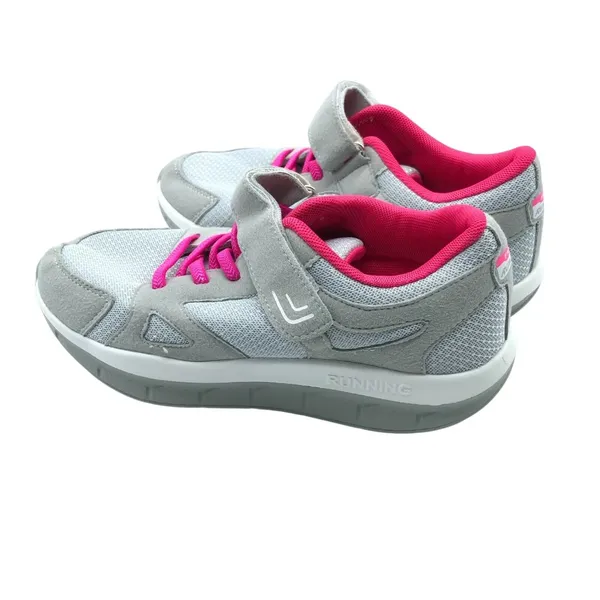 Fashion Womens Sneakers Running Shoes Mesh Hook & Loop Gray Pink Size 5.5 - Image 4