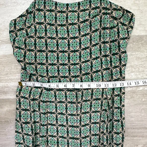 Farm Rio Green Floral Print Honolulu Wide Leg Pant Jumpsuit XS Anthropologie - Image 9