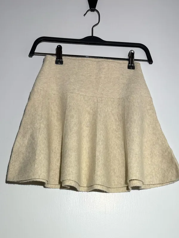 NWT Free People Beige Quincy Knit Mini Skirt Set - Image 13