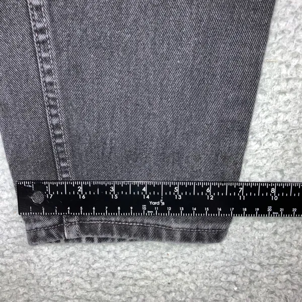 Levi's 550 Relaxed Fit Tapered Leg Jeans Black Denim Women 10 Made‎ in USA - Image 6