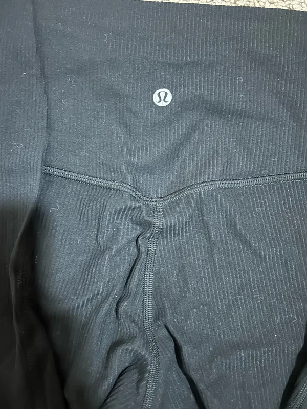 Lululemon Leggings Black Ribbed - Image 3