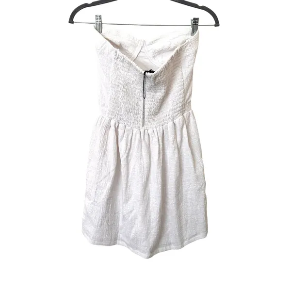 AURA Sleeveless Babydoll Mini Dress‎ White NWT Small - Image 3