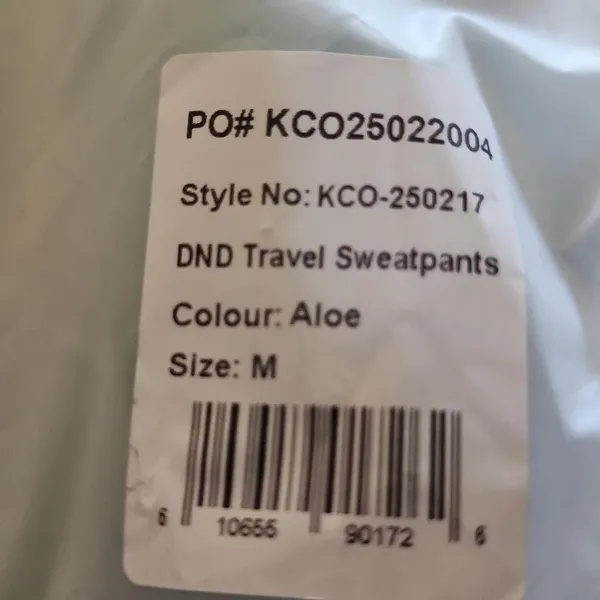NWT DND TRAVEL SWEATPANTS ALOE Size M - Image 3