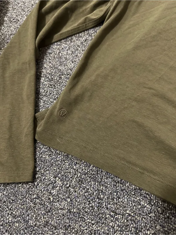 lululemon athletica Olive Crewneck Long-Sleeve Crop Top - Image 3