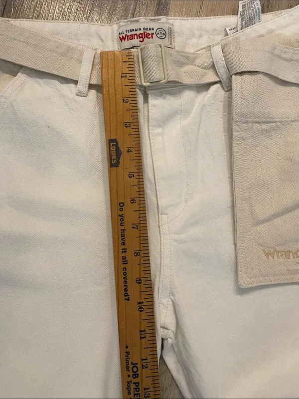 Wrangler ATG Utilitarian Wide Leg Urban Outdoors Cream Jeans Sz 4 - Image 15