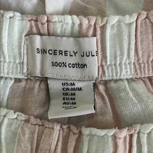 Sincerely Jules Pink & White 2 pc Pajama Set - Image 3