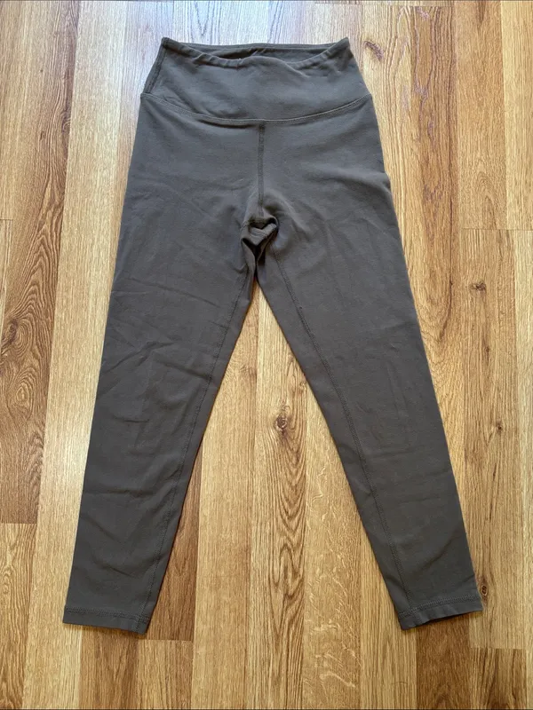 MATE the Label Organic Stretch Midi Legging in Pebble - Image 3