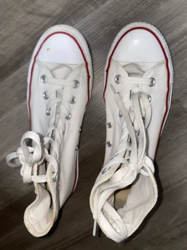 White Converse All Star high top sneakers - Image 5