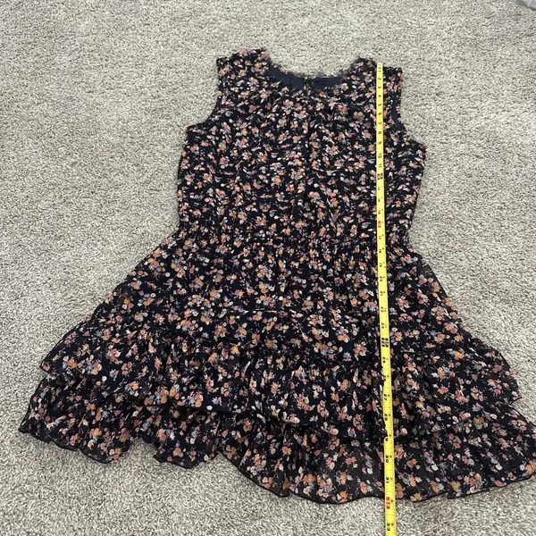 I Joah Sleeveless Black Floral Ruffle Hem Dress - Image 6