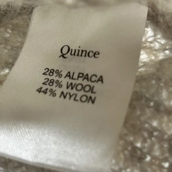 Quince Ribbed Alpaca Wool Blend Crewneck Sweater Heather‎ Gray XS - Image 4