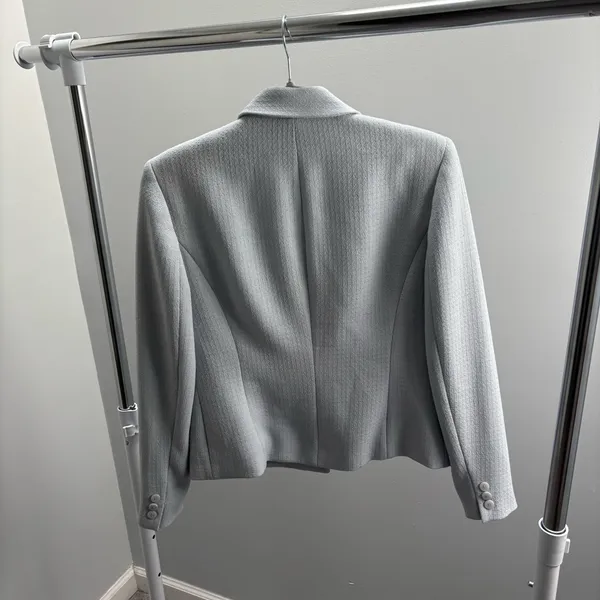 Jones New York Powder Blue Knit Tailored Blazer - Image 4