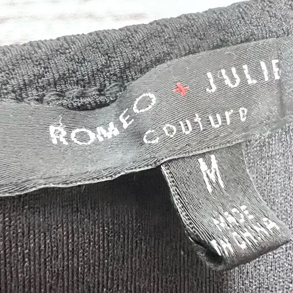 Romeo & Juliet Couture Black Sleeveless Belted Wide Leg Jumpsuit Size Medium - Image 9