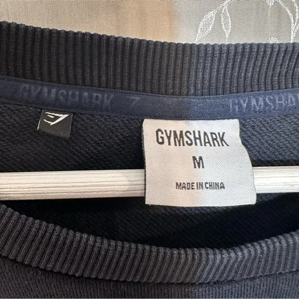 Gymshark Crop Pullover Schwarz 24/7 Cropped Black Crewneck Medium - Image 6