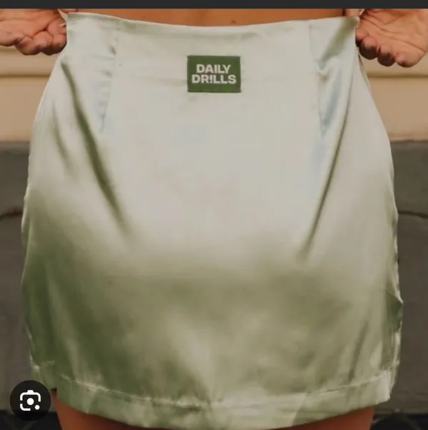 Daily Drills Silky Mini Skirt- Lagoon - Image 2