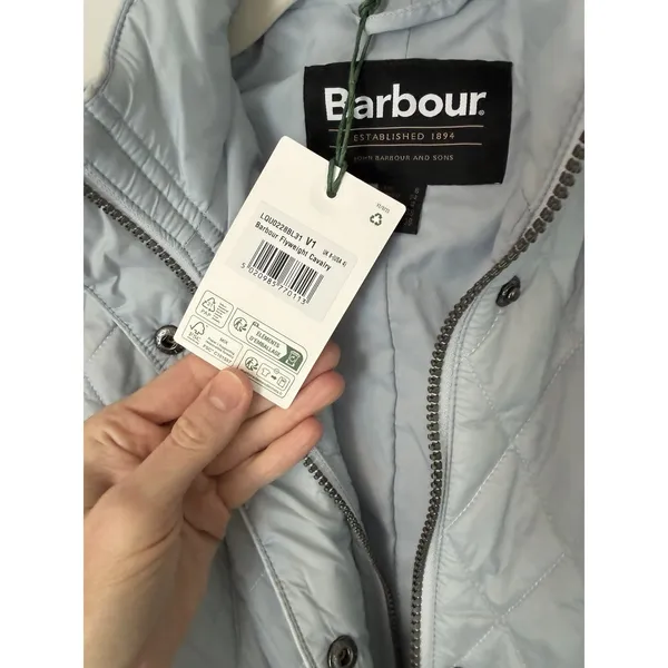 BARBOUR Women’s Flyweight Quilted Jacket Breeze Blue Sz US 4 = UK 8 NWT - Image 5
