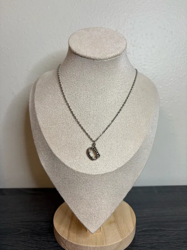 Handmade Silver Vampire Teeth Necklace  - Image 2