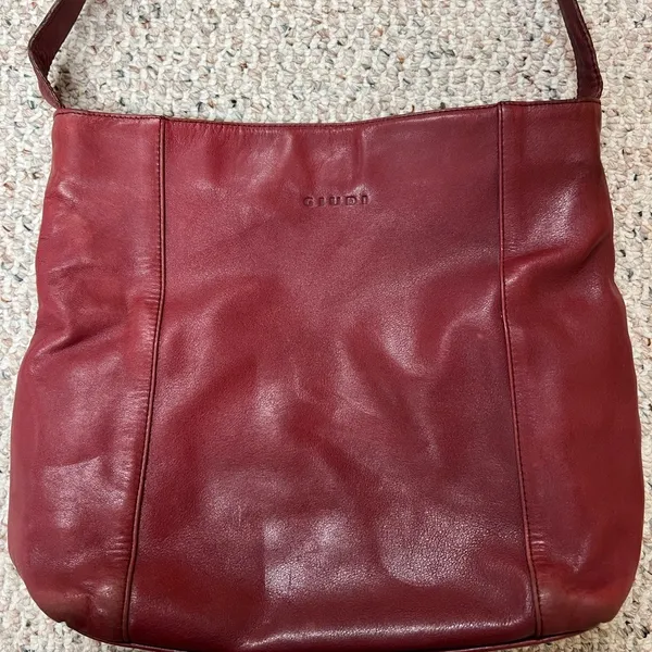 Giudi Vintage Italian Leather Red Bag - Image 2