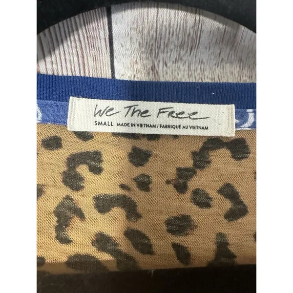 We The Free People Friday Night Long Sleeve Top Size S Animal Print - Image 3
