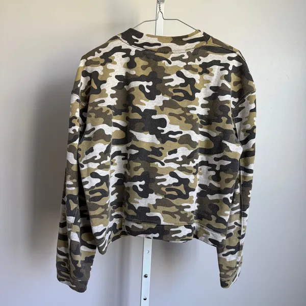 Joe's Jeans sz S Camo Crop Sweater Outdoors Hiking - Image 6