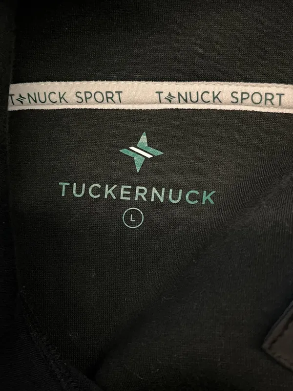 Tuckernuck Sport Sweatshirt Womens Large Black High Neck Button Fleece Pullover - Image 7