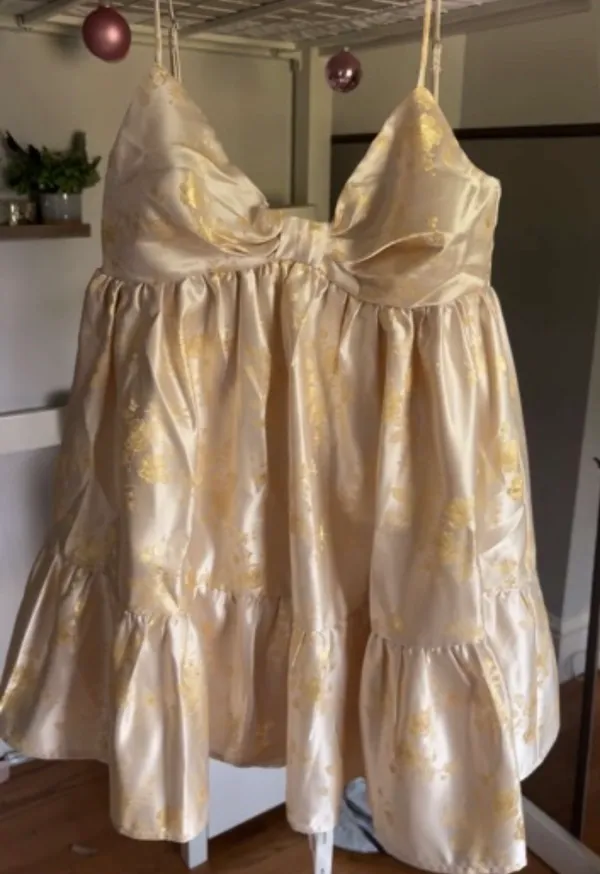 Lucy in the Sky Mini Dress gold - Image 3