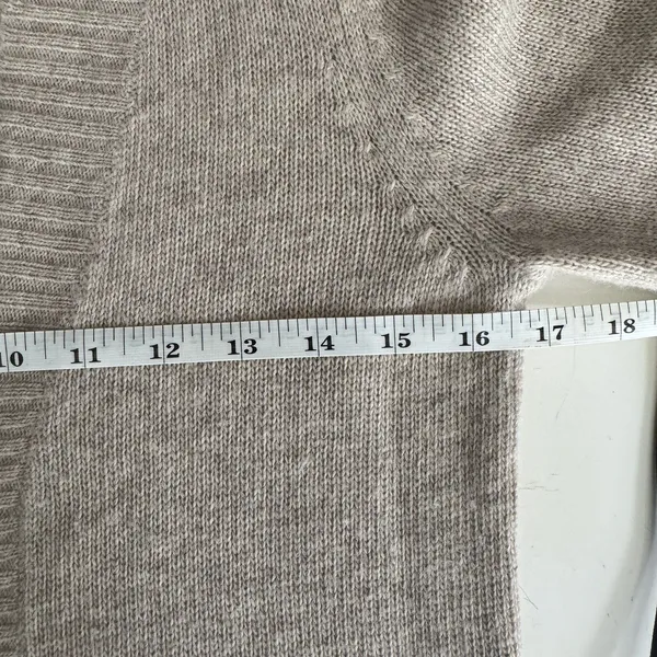 Cynthia Rowley Long Zip Cardigan M Beige Angora Wool Blend Duster Coastal Preppy - Image 10