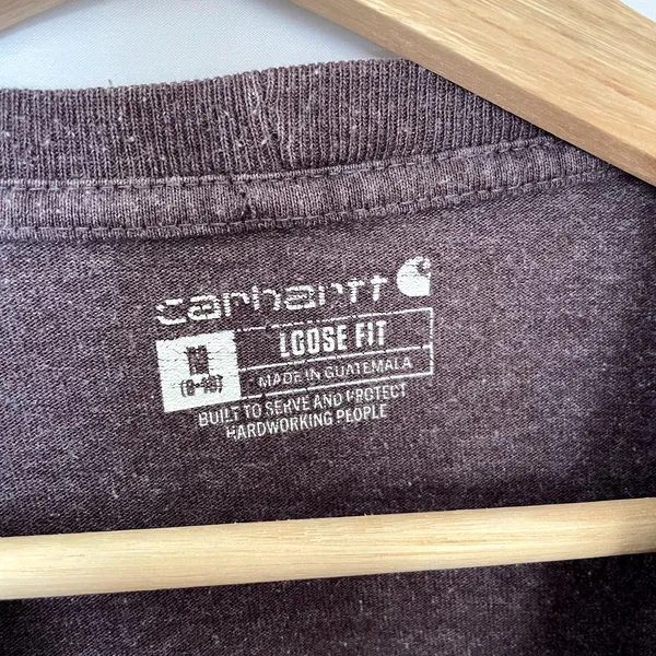 Carhartt loose fit purple pullover sweater women's size medium casual top - Image 4