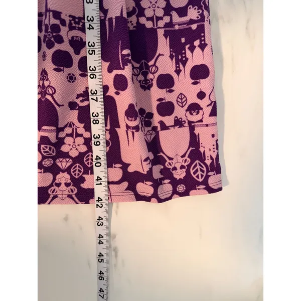 LuLaRoe Amelia Dress Womens XL Purple Snow White Disney‎ Princess Pockets Skater - Image 10