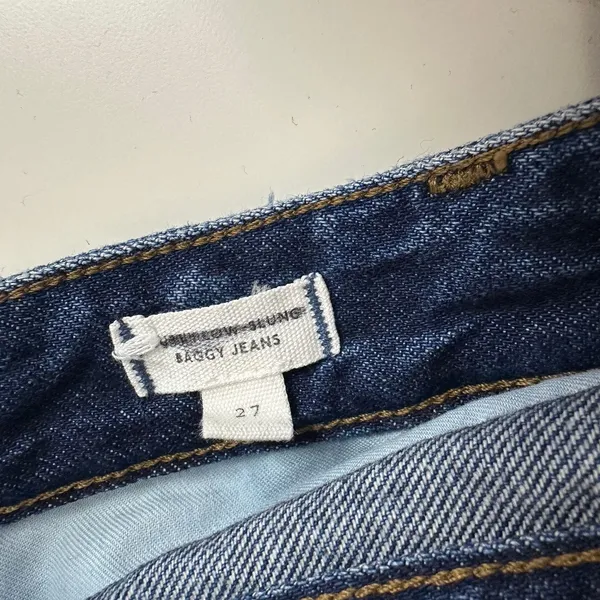 NEW Madewell Curvy Low-Slung Baggy Jeans in McKinney Wash Blue Rigid US 27 - Image 13