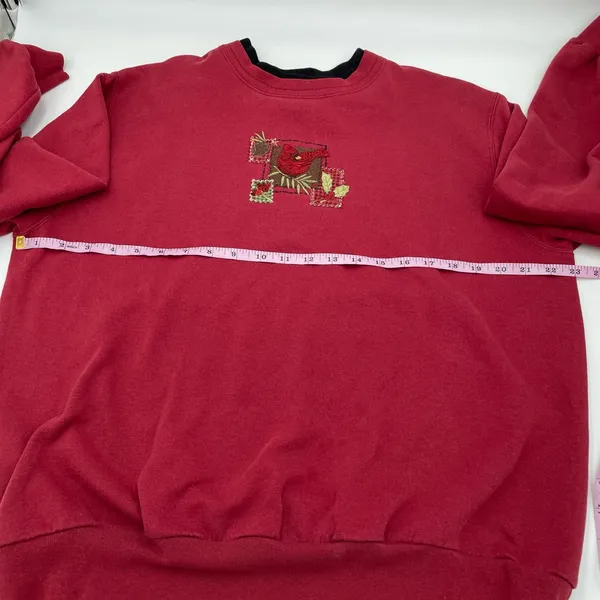 Vintage 90s Y2K Top Stitch by Morning Sun Crewneck Sweater Size Large Cardinals - Image 7
