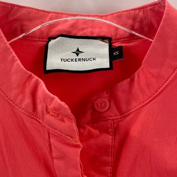 Tuckernuck Women's Poppy Pink Cotton Poplin Royal Shirt Dress Mini sz Xs‎ - Image 4