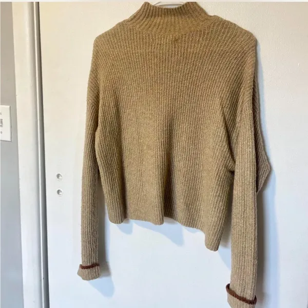 American eagle light brown mock neck sweater - Image 3