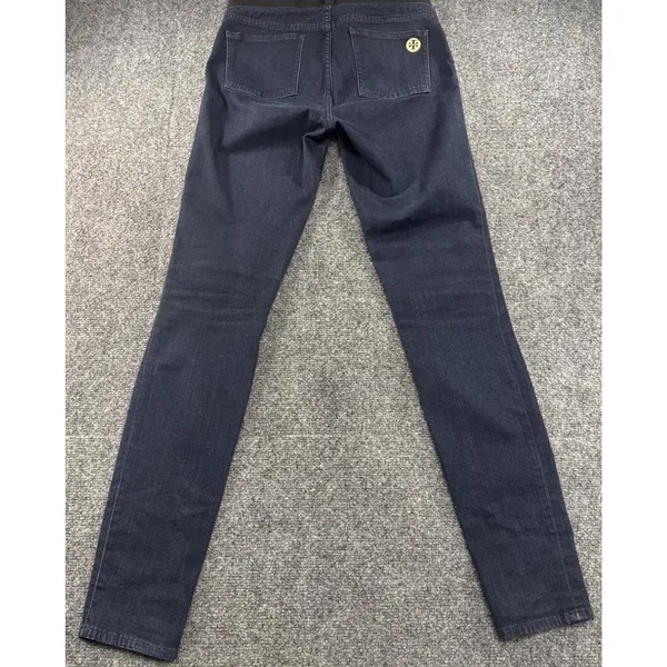 Tory Burch Denim Leggings Women’s 27 Dark Wash Pull-On Skinny Jeans EUC - Image 7