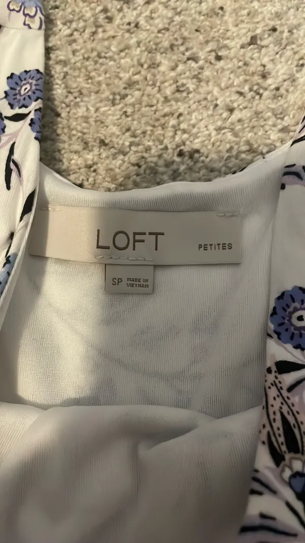 Loft White and floral dress - Image 3