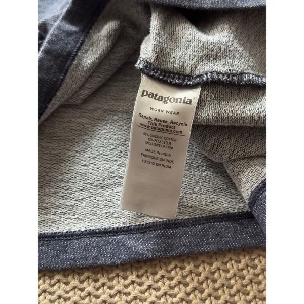 Patagonia‎ Womens Geologers Ahnya Crewneck Sweatshirt Blue Logo Sz M - Image 5