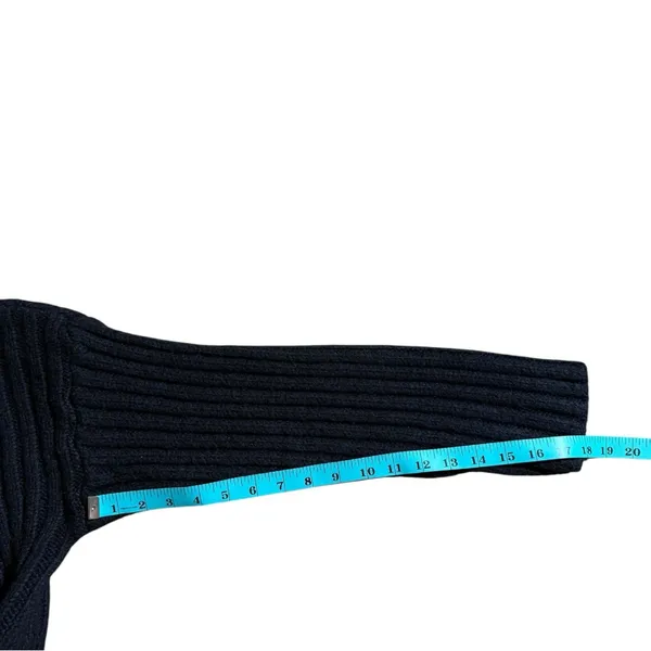 NEW Topshop Black Ribbed Turtleneck Sweater Black Cropped - Image 4