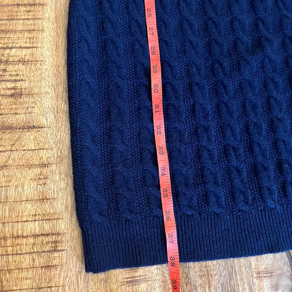 NWT Vineyard Vines‎ Fair Isle Cable Knit Sweater Dress L Lambswool Nordic Navy - Image 10