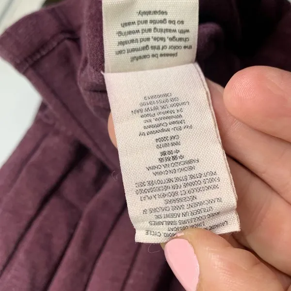 We the Free Free People In The Mix Henley Top in Magic Berry W-295 Sz M - Image 9
